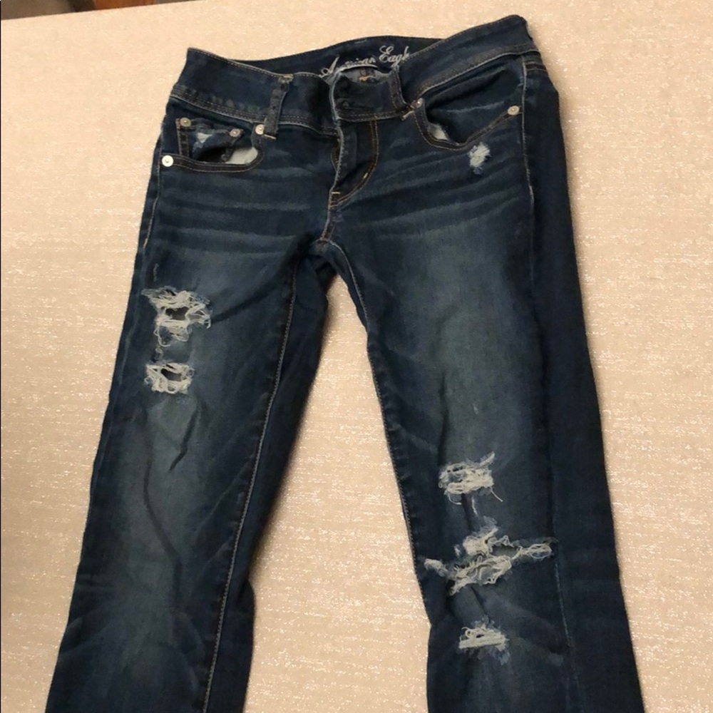 American Eagle Super Stretch Dark Blue Jeans